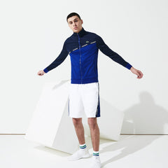 Mens SPORT Signature Band Piqué Zip Sweatshirt | Lacoste Navy Blue • 1Vj