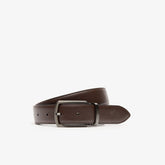 Mens Reversible Leather Belt And Interchangeable Buckles Gift Set | Lacoste Noir Marron • 371