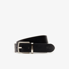Mens Reversible Leather Belt And 2 Buckles Gift Set | Lacoste Noir Marine 166 • 672