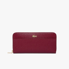 Womens Wo Chantaco Leather 12 Card Wallet | Lacoste Tawny Port • C52