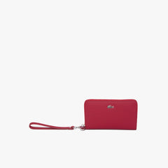 Womens Wo Daily Classic Coated Canvas Wristlet Wallet | Lacoste Rhubarb 476 • C88