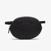 Womens Wo Croco Crew Grained Leather Oval Belt Bag | Lacoste Black • 000