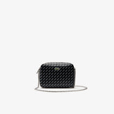 Womens Wo Lacoste LIVE Coated Print Canvas Shoulder Bag | Lacoste Allover Lacoste Black • C68