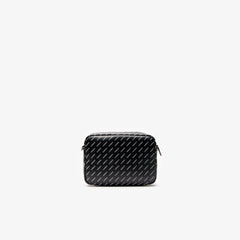 Womens Wo Lacoste LIVE Coated Print Canvas Shoulder Bag | Lacoste Allover Lacoste Black • C68