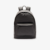 Mens L.12.12 Casual Embossed Lettering Leather Backpack | Lacoste Dark Gull Gray • C53
