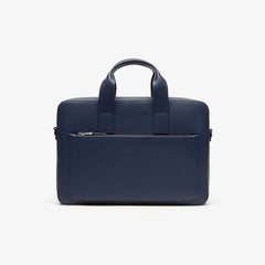 Mens Chantaco Matte Piqué Leather Computer Bag | Lacoste Peacoat • 021
