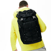 Mens Altitude Drawstring Flap Nylon Backpack | Lacoste Black • 000