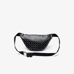 Mens Lacoste LIVE Coated Print Canvas Belt Bag | Lacoste Allover Lacoste Black • C68