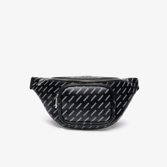 Mens Lacoste LIVE Coated Print Canvas Belt Bag | Lacoste Allover Lacoste Black • C68