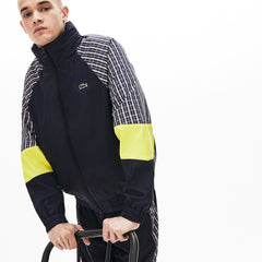 Mens Unisex LIVE Patchwork Track Jacket | Lacoste Blue / Yellow / White • 2Tf