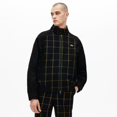 Mens LIVE Check Harrington Jacket | Lacoste Black / Green / White • 2Td