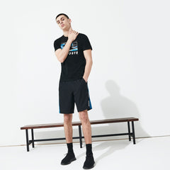 Mens SPORT Logo Two-Tone Shorts | Lacoste Black / Blue / White • 3Sp