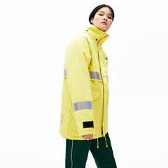 Mens Unisex LIVE Reflective-Stripe Canvas Parka | Lacoste Yellow • J5D