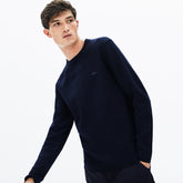Mens Motion Thermoregulating Crewneck Sweater | Lacoste Navy Blue / Black / Yellow • 1T4