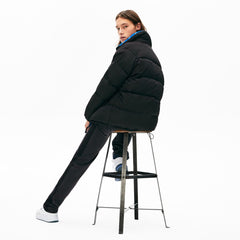 Mens LIVE Print-Lined Reversible Quilted Jacket | Lacoste Black / Blue / White • 2Qf
