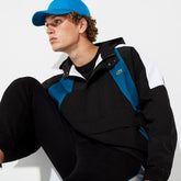 Mens SPORT Pullover Windbreaker | Lacoste Black / Blue / White • 3Sp