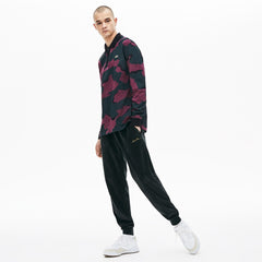 Mens LIVE Loose Fit Camo Cotton Polo Shirt | Lacoste Green / White • Dcj