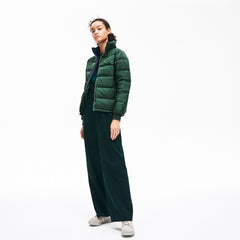 Womens Wo Reversible Color-Blocked Water-Resistant Quilted Jacket | Lacoste Green / Navy Blue / Bordeaux • 0Te