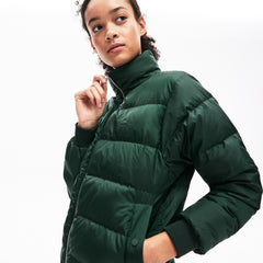 Womens Wo Reversible Color-Blocked Water-Resistant Quilted Jacket | Lacoste Green / Navy Blue / Bordeaux • 0Te