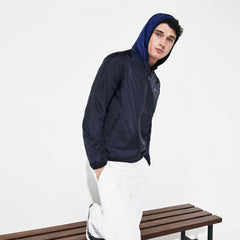 Mens SPORT Lightweight Water-Resistant Windbreaker | Lacoste Navy Blue • 1Yw