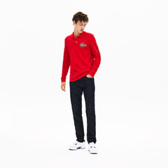 Mens Regular Fit Croco Magic Long Sleeve Polo | Lacoste Red • 240