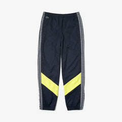 Mens LIVE Patchwork Trackpants | Lacoste Blue / Yellow / White • 2Tf