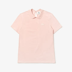 Womens Wo LIVE Velvet-Croc Piqué Polo Shirt | Lacoste Light Pink • Yzn