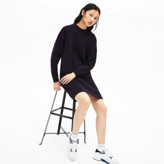 Womens Wo Motion Sweatshirt Dress | Lacoste Navy Blue • 166