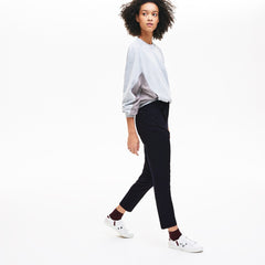 Womens Wo Slim Fit Stretch Cotton Twill Pants | Lacoste Navy Blue • 166