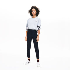 Womens Wo Slim Fit Stretch Cotton Twill Pants | Lacoste Navy Blue • 166