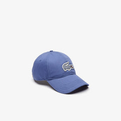 Mens Check Croc Badge Cotton Cap | Lacoste Blue • Pq8
