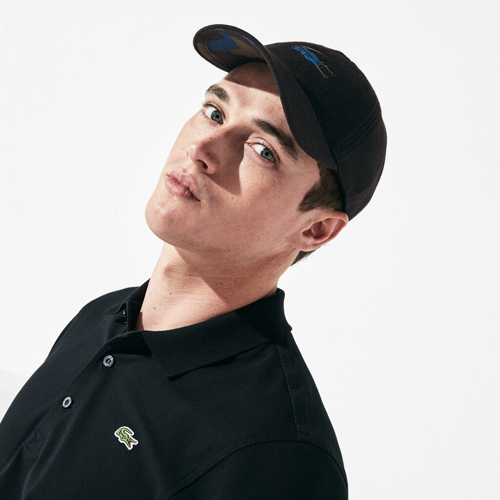 Mens SPORT Camo-Croc Cap | Lacoste Black / Blue / Khaki Green • 41L