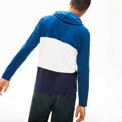 Mens Color Block Long Sleeved Sweatshirt | Lacoste Navy Blue / White / Blue • Ztk