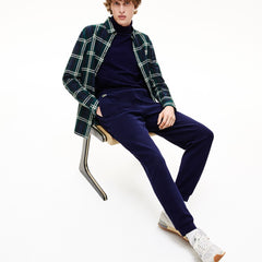 Mens Elasticized Waistband Piqué Fleece Sweatpants | Lacoste Navy Blue • 166