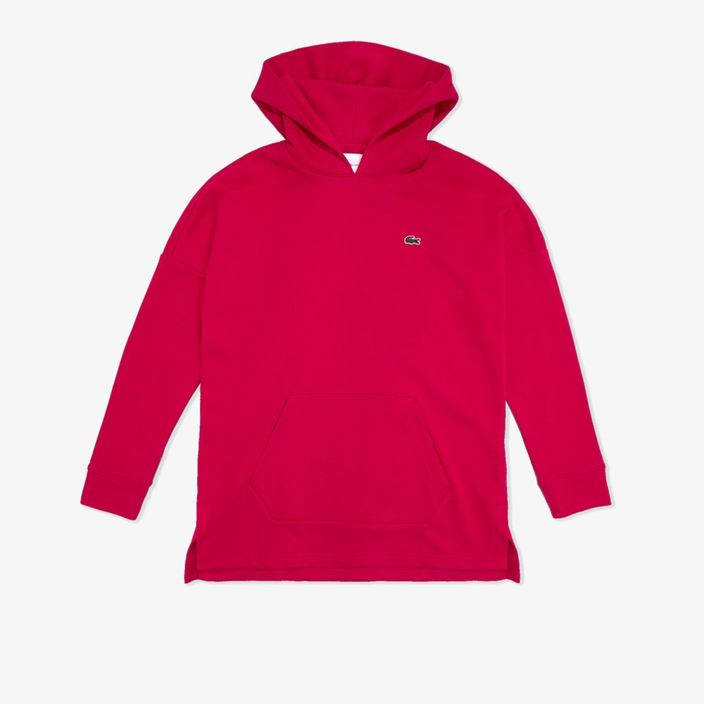 Womens Wo SPORT Fleece Sweatshirt Hoodie Dress | Lacoste Fushia Pink • Bv5