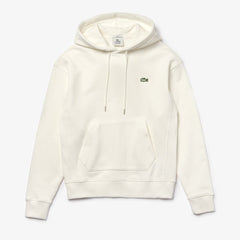 Mens/Womens Unisex LIVE Kangaroo Pocket Hooded Sweatshirt | Lacoste White • 70V