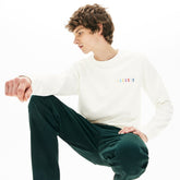 Mens Multicolor Logo Fleece Sweatshirt | Lacoste White • 70V