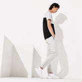 Mens SPORT Fitted Cotton-Blend Sweatpants | Lacoste Grey Chine / Blue • 4We