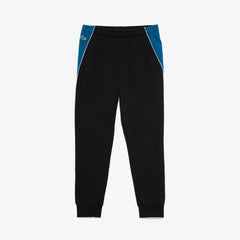 Mens SPORT Colorblock Bands Fleece Sweatpants | Lacoste Black / Blue / White • 3Sp
