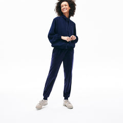 Womens Wo Motion Oversized Twill Zippered Jacket | Lacoste Navy Blue • 166