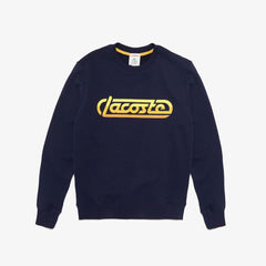 Mens Unisex LIVE Signature Fleece Sweatshirt | Lacoste Navy Blue / White • Qrn