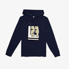 Mens Retro L27 Logo Hooded Sweatshirt | Lacoste Navy Blue • 166