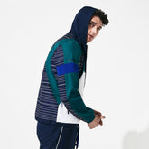 Mens SPORT Hooded Color-Block Tennis Track Suit | Lacoste Navy Blue / White / Green / Navy Blue • 3Wa