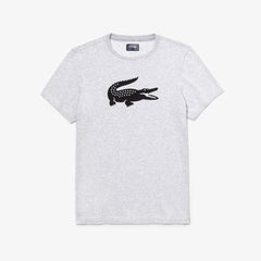 Mens SPORT Crew Neck Ultra Dry T-shirt | Lacoste Grey Chine / Black • Y5J