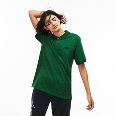 Mens Unisex LIVE Slim Fit Stretch Mini Piqué Polo | Lacoste Green • Kg1