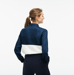 Womens Wo Regular Fit Bicolor Flowing Piqué Shirt | Lacoste Blue / White • V2Y