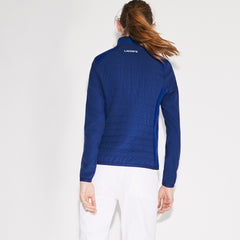 Womens Wo SPORT Quilted Taffeta And Fleece Golf Jacket | Lacoste Navy Blue / Blue • Ekt