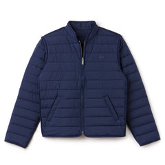 Womens Wo Zippered Quilted Soft Taffeta Jacket | Lacoste Navy Blue • 166