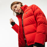 Mens LIVE Short Water-Resistant Taffeta Quilted Jacket | Lacoste Red • D8Q