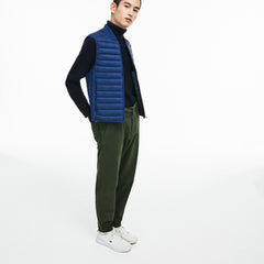 Mens Short Contrast Lining Quilted Vest | Lacoste Inkwell • Cc3